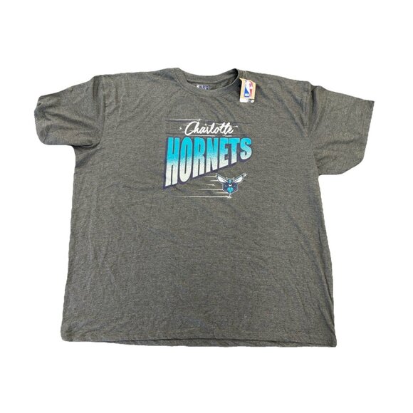 NWT Charlotte Hornets T-Shirt Gray Men's 5XL NBA Store - Picture 1 of 7